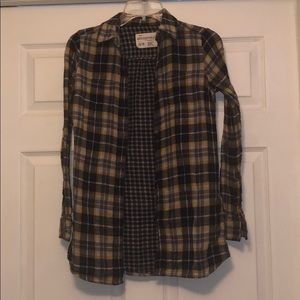 Navy and gold flannel